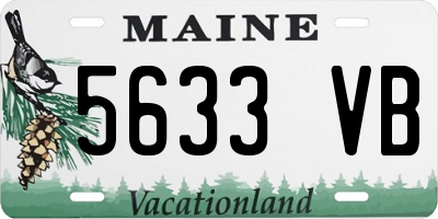 ME license plate 5633VB