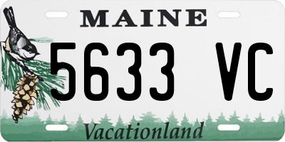 ME license plate 5633VC
