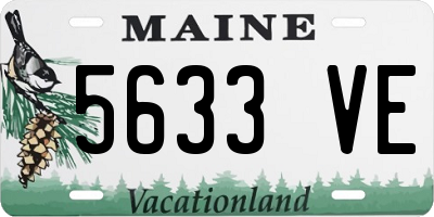 ME license plate 5633VE