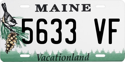 ME license plate 5633VF