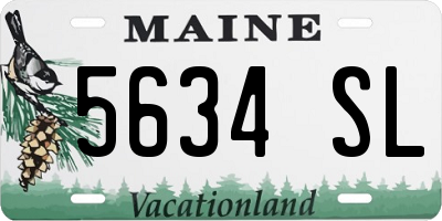ME license plate 5634SL
