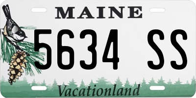 ME license plate 5634SS