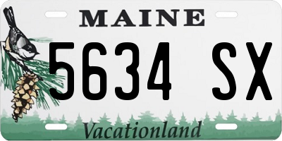 ME license plate 5634SX