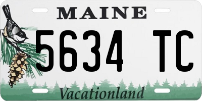 ME license plate 5634TC