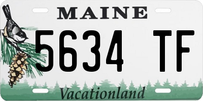 ME license plate 5634TF
