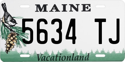 ME license plate 5634TJ
