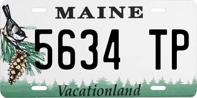 ME license plate 5634TP