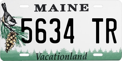 ME license plate 5634TR