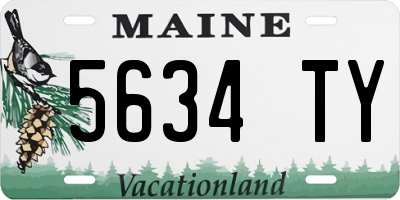 ME license plate 5634TY