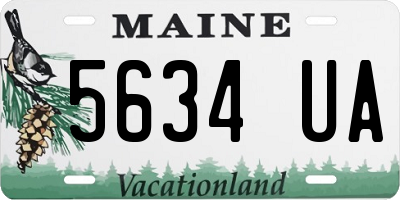 ME license plate 5634UA