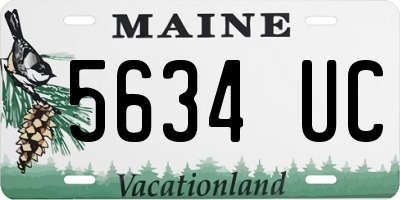 ME license plate 5634UC