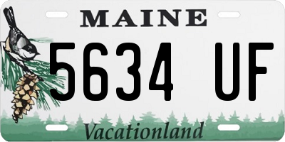 ME license plate 5634UF