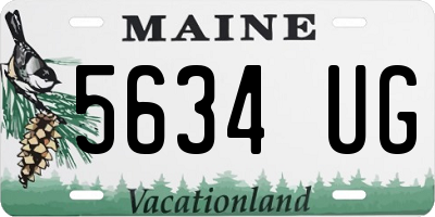 ME license plate 5634UG