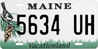 ME license plate 5634UH