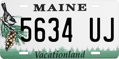 ME license plate 5634UJ