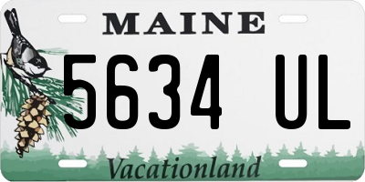 ME license plate 5634UL