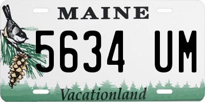 ME license plate 5634UM