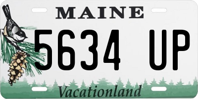 ME license plate 5634UP