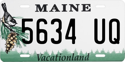 ME license plate 5634UQ