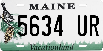 ME license plate 5634UR