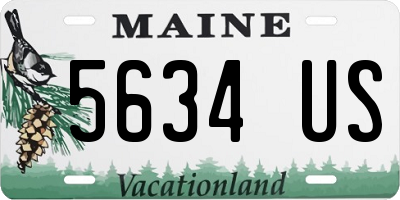 ME license plate 5634US