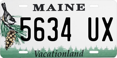 ME license plate 5634UX