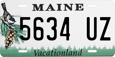 ME license plate 5634UZ