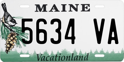 ME license plate 5634VA