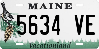 ME license plate 5634VE