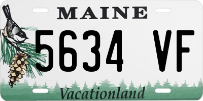 ME license plate 5634VF