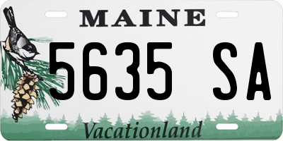 ME license plate 5635SA