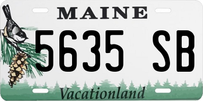 ME license plate 5635SB