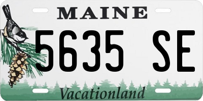 ME license plate 5635SE