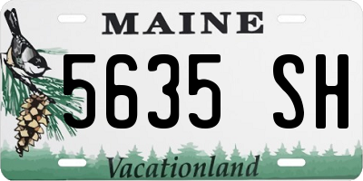 ME license plate 5635SH