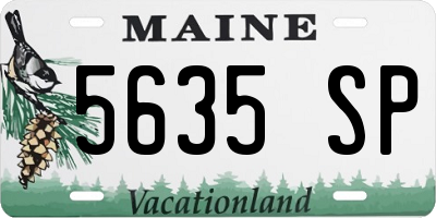 ME license plate 5635SP