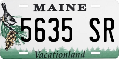 ME license plate 5635SR