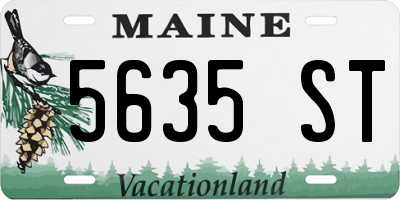 ME license plate 5635ST