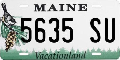 ME license plate 5635SU
