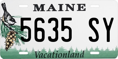 ME license plate 5635SY