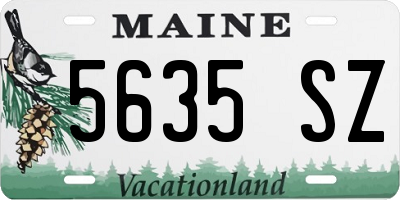 ME license plate 5635SZ