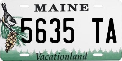 ME license plate 5635TA