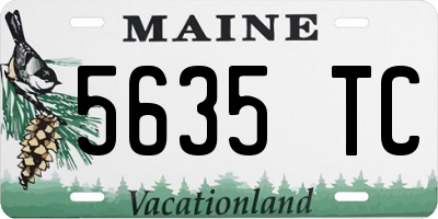 ME license plate 5635TC