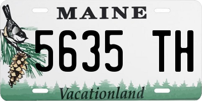 ME license plate 5635TH