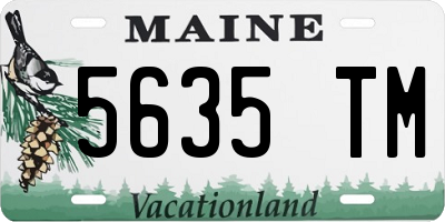 ME license plate 5635TM