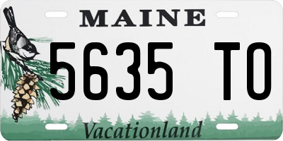 ME license plate 5635TO
