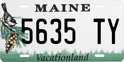 ME license plate 5635TY