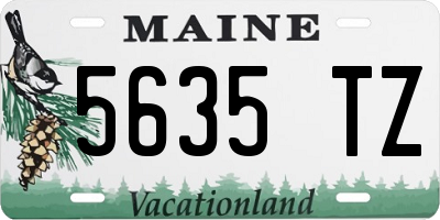 ME license plate 5635TZ