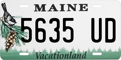 ME license plate 5635UD