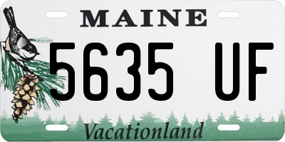 ME license plate 5635UF