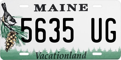 ME license plate 5635UG